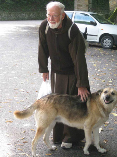 Fr. Murray and friend at the Hermitage of La Foresta in Rieti, Italy.